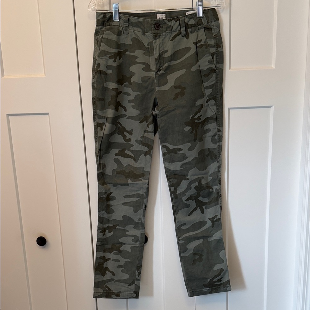 Gap Girlfriend Chino Pants - Olive Green